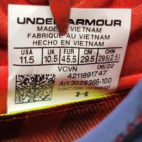 Under Armour Spotlight Lux MC LE USA Football Cleats 3025366-100 Men Sz 11.5 New main image 9